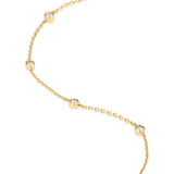 Armband Romantik · 0,25 ct gesamt (5 Labordiamanten) · 14 Karat Gelbgold
