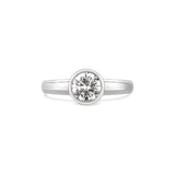 Solitärring Modern · 1,00 ct Labordiamant · 14k Weißgold · Ringgröße 54