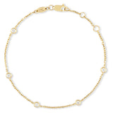 Armband Romantik · 0,25 ct gesamt (5 Labordiamanten) · 14 Karat Gelbgold