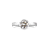 Solitärring Modern · 1,00 ct Labordiamant · 14k Weißgold