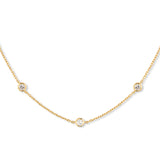Halskette Romantik · 1,10 ct gesamt (11 Labordiamanten) · 14 Karat Gelbgold