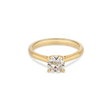 Solitärring Elegant · 1,00 ct Cushion-Cut-Labordiamant · 14k Gelbgold