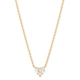 Anhänger Romantik · 1,00 ct Labordiamant in Herzschliff · 14 Karat Gelbgold