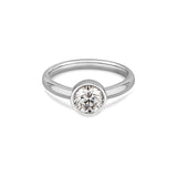 Solitärring Modern · 1,00 ct Labordiamant · 14k Weißgold