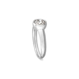 Solitärring Modern · 1,00 ct Labordiamant · 14k Weißgold · Ringgröße 54
