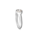 Solitärring Modern · 1,00 ct Labordiamant · 14k Weißgold