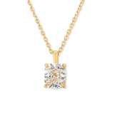 Anhänger Elegant · 1,50 ct Cushion-Cut-Labordiamant · 14k Gelbgold