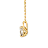 Anhänger Elegant · 1,50 ct Cushion-Cut-Labordiamant · 14k Gelbgold