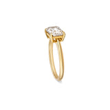 Solitärring Baguette East-West · 2,00 ct Emerald-Cut Labordiamant · 14k Gelbgold