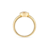 Solitärring Modern · 1,00 ct Labordiamant · 14k Gelbgold