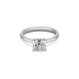Solitärring Elegant · 1,00 ct Cushion-Cut-Labordiamant · 14k Weißgold