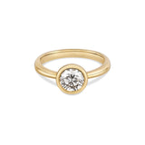 Solitärring Modern · 1,00 ct Labordiamant · 14k Gelbgold