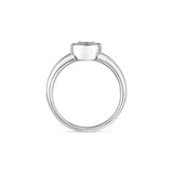Solitärring Modern · 1,00 ct Labordiamant · 14k Weißgold