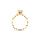 Diamant-Ring Baguette North South 2.0 Karat Gelbgold Ringgröße 53