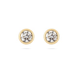 Ohrstecker Modern · je 0,50 ct Labordiamant · 14k Gelbgold