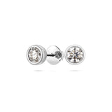 Ohrstecker Modern · je 0,50 ct Labordiamant · 14k Weißgold