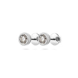 Ohrstecker Modern · je 0,50 ct Labordiamant · 14k Weißgold
