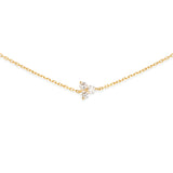 Armband Romantik · 0,24 ct gesamt (3er Brillant-Cluster Labordiamant) · 14 Karat Gelbgold