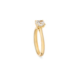 Solitärring Elegant · 1,00 ct Cushion-Cut-Labordiamant · 14k Gelbgold