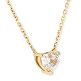 Anhänger Romantik · 1,00 ct Labordiamant in Herzschliff · 14 Karat Gelbgold
