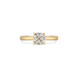 Solitärring Elegant · 1,00 ct Cushion-Cut-Labordiamant · 14k Gelbgold