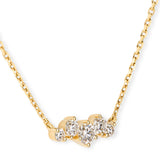 Anhänger Romantik · 0,50 ct Labordiamanten (5 Brillanten) · 14 Karat Gelbgold