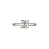 Solitärring Elegant · 1,00 ct Cushion-Cut-Labordiamant · 14k Weißgold