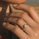 Solitärring Classic · 1,00 ct Labordiamant · 14k Gelbgold