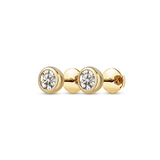 Diamant-Ohrstecker Modern 0.5 Karat Gelbgold